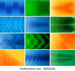 seamless business card template set
