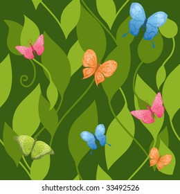 seamless butterflies background