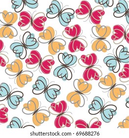 Seamless butterflies background