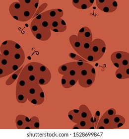 Seamless butterflies - illustration, vector