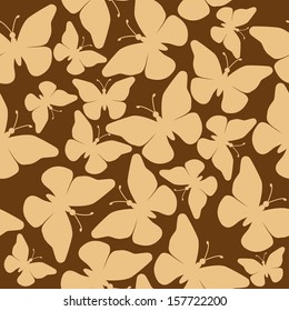 seamless butterflies - illustration, vector