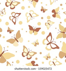 seamless butterflies - illustration, vector