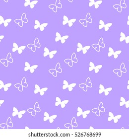 seamless butterflies - illustration, vector