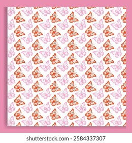 Seamless butterflies pattern background vector