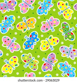 Seamless butterflies pattern, background, wallpaper (for vector EPS see image 29063029 )
