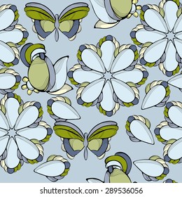 Seamless with butterfly