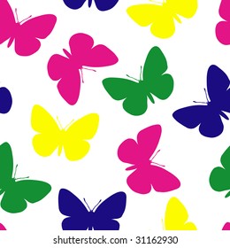 Seamless butterfly background