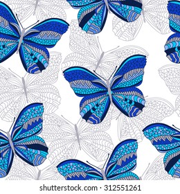 seamless butterfly background 