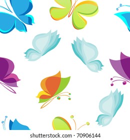 Seamless butterfly background