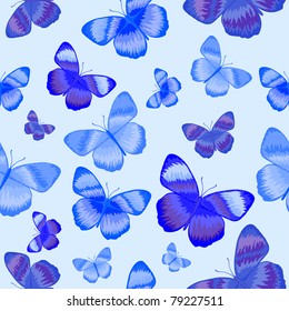 Seamless Butterfly Background Stock Vector (Royalty Free) 79227511 ...