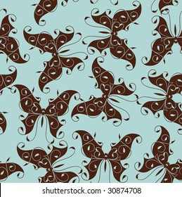 Seamless butterfly background. Vector illustration.