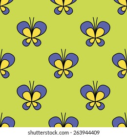 Seamless butterfly pattern. 
