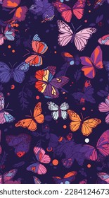 Seamless Butterfly Pattern for clothing