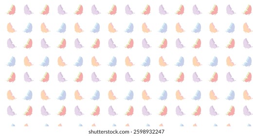 seamless butterfly pattern design with pastel colors
