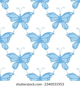 Patrón de mariposa sin foco. Fondo de mariposa dibujado