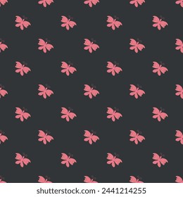 Seamless butterfly pattern. ornament with butterflies. drawn spring illustration