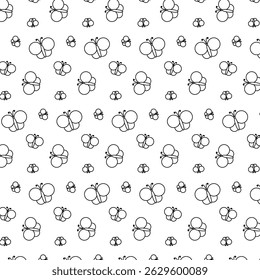 Seamless butterfly pattern. A repetitive cute background with hand-drawn butterflies. Vector graphic line illustration. Black and white Design for package, cosmetic, textile, cards.
