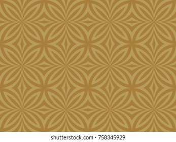 Seamless butterfly pattern vector. Abstract design gold on gold background