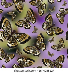 seamless butterfly pattern vector illustration