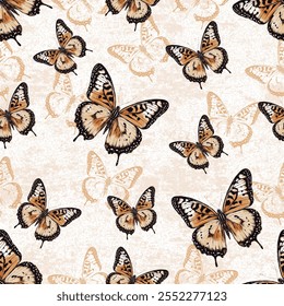 Seamless butterfly pattern. Vector Illustration.