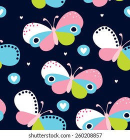 ilustración vectorial de patrón mariposa transparente