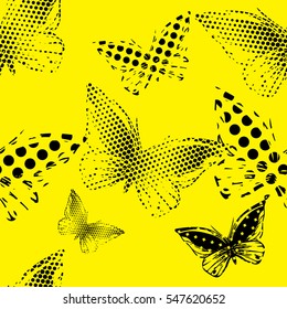 seamless butterfly pattern, vector illustration