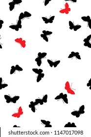 Seamless Butterfly print pattern. 