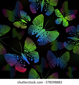 seamless butterfly. Vector