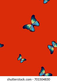 Seamless butterfly vector pattern  inspired for t-shirt design, paper, book, pack. Summer background.