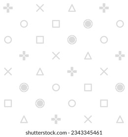 Seamless button game console. Seamless pattern for printing, fabric, and background. Vector illustration.