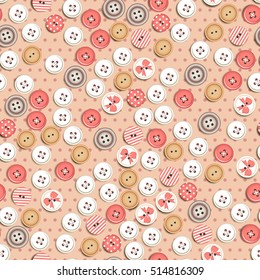 Seamless buttons baby pattern