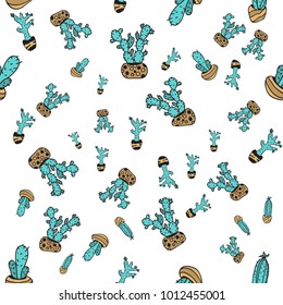 seamless cactus pattern