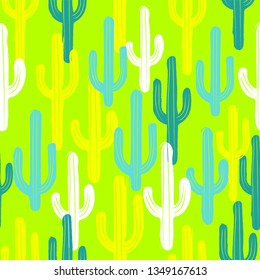 Seamless cactus pattern 