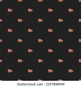 Seamless cake pattern. Sweets and candy background. Doodle vector illustration with sweets and candy icons