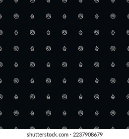Seamless cake pattern. Sweets and candy background. Doodle vector illustration with sweets and candy icons