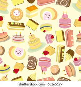 seamless Cakes pattern