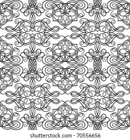 Fondo del vector de ornamento caligráfico impecable