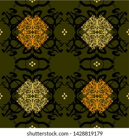 Seamless calligraphic pattern in modern style for textile