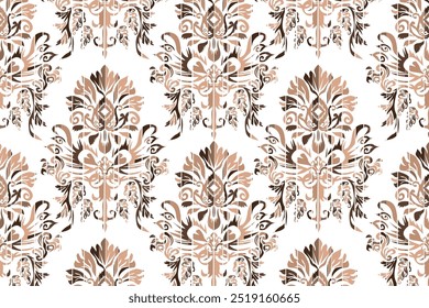 Seamless calming pattern. Mehndi design. Ethnic colorful doodle texture."This content was created using vector drawing tools and software, not generated by AI"