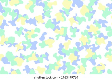 Seamless Camo Flow. Cool Fluid Splash. Vector Sky Texture. Urban Camo Blob. Blue Blue Camouflage Seamless Spot. Navy Fabric Pattern. Irregular Vector Camoflage. Flat Liquid Abstract Background.