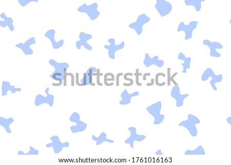 Seamless Camo Flow. Modern Sky Pattern. Irregular Vector Camouflage. Flat Vector Abstract Background. Sea Camo Paint. Spray Liquid Pattern. Blue Blue Camouflage Seamless Stain. Cool Navy Amoeba.