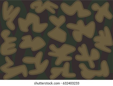 Seamless Camo Pattern for Army Clothing and apparels. Camouflage background of a sample seamless vector illustration. Forest structure