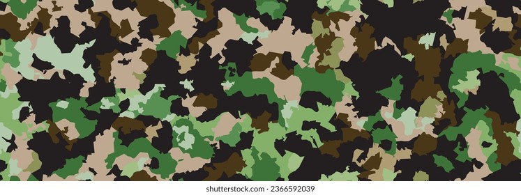 patrón de camo sin soldadura de color verde, negro y marrón 