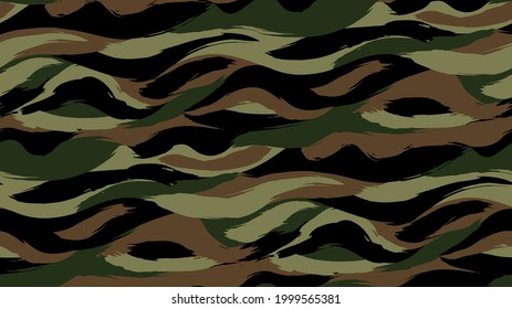 Seamless camouflage abstract pattern, brushstroke Camouflage repeat pattern design for Army background, printing clothes, fabrics, sport t-shirts jersey, web banners, posters, cards and wallpapers