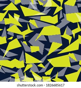 Patrón abstracto de camuflaje sin inconvenientes , elemento de diseño para banners web, camisetas deportivas, carteles, tarjetas, fondos de pantalla, paneles