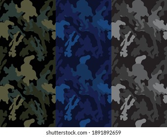 Seamless camouflage abstract pattern, Military Camouflage pattern design element for Army background,  printing clothes, fabrics, sport t-shirts jersey, web banners, posters, cards and wallpapers