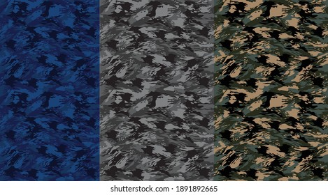 Seamless camouflage abstract pattern, Military Camouflage pattern design element for Army background,  printing clothes, fabrics, sport t-shirts jersey, web banners, posters, cards and wallpapers