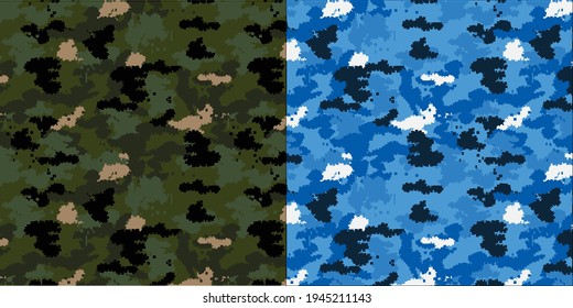 Seamless camouflage abstract pattern, Military Camouflage pattern design element for Army background, printing clothes, fabrics, sport t-shirts jersey, web banners, cards and wallpapers