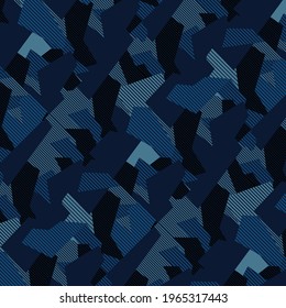 Seamless camouflage abstract pattern, Military Camouflage pattern design element for Army background, printing clothes, fabrics, sport t-shirts jersey, web banners, cards and wallpapers