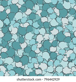 Seamless camouflage. Abstract spots of irregular shape are chaotically located on a colored background. Fashionable background.